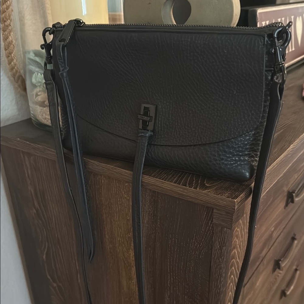 Black Leather Crossbody Bag by Rebecca Minkoff